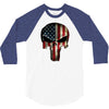 skull us flag 3/4 Sleeve Shirt