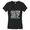 faster than the speed of something slower Women's V-Neck T-Shirt