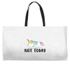 Unicorn Says Not Today Weekender Totes