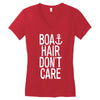boat hair don't care Women's V-Neck T-Shirt