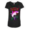 Sister Shark -Shark Do Do Do Maternity Scoop Neck T-shirt