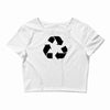 recycle screen printed Crop Top