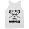 Legends Are Born In November Tank Top