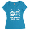 owl always love you Women's Triblend Scoop T-shirt