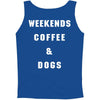 weekends coffe and dogs white back Tank Top