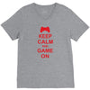 keep calm and game on V-Neck Tee