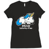 sad unicorn Ladies Fitted T-Shirt