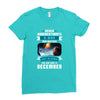 Never Underestimate A Man Who Watches Lost in Space And Was Born in De Ladies Fitted T-Shirt