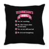 technician's wife Throw Pillow