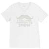 mustaching through snow V-Neck Tee