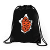 halloween pumpkins burst Drawstring Bags