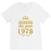 queens are born in 1978 V-Neck Tee