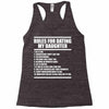 rules for dating my daughter Racerback Tank