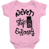 never stop exploring Baby Onesie