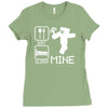 eat sleep mine funny Ladies Fitted T-Shirt