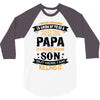 Super Cool Papa Of A Freaking Awesome Son 3/4 Sleeve Shirt