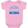 i'd rather be skiing Baby Onesie