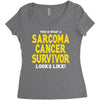This is What a Sarcoma Cancer Survivor Looks Like Women's Triblend Scoop T-shirt