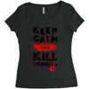 Keep Calm And Kill Zombies Women's Triblend Scoop T-shirt