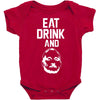 eat drink and b Baby Bodysuit