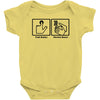 push button receive bacon t shirt funny awesome nerdy geeky humor tee Baby Onesie