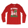 my husky is in charge! Long Sleeve Shirts