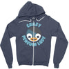 crazy penguin lady Zipper Hoodie