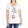 Cute Unicorn and Happy Cupcake Ladies Curvy T-Shirt
