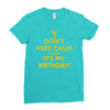 keep calm cause it s my birthday Ladies Fitted T-Shirt