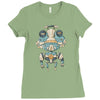grumpy robot Ladies Fitted T-Shirt