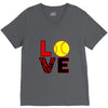 love softball V-Neck Tee