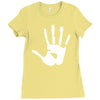handprint sticker vinyl decal Ladies Fitted T-Shirt