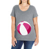 Pink Beachball Baby Girl Ladies Curvy T-Shirt