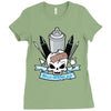 skull emblem Ladies Fitted T-Shirt
