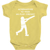 alternatives to war play cricket batting anti war stencil tour Baby Onesie