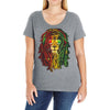 new! men's rasta vibe lion Ladies Curvy T-Shirt