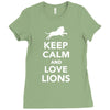 keep calm and love lions Ladies Fitted T-Shirt
