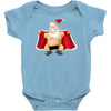 funny flashing naked nude christmas santa claus Baby Onesie