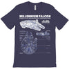 millennium falcon blueprint T-Shirt