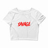 Martinez Twins savage Crop Top
