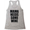 mamma needs some vino divertente Racerback Tank