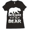 Beware Of The Bear Ladies Fitted T-Shirt