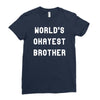 world's okayest brother Ladies Fitted T-Shirt