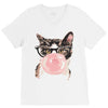 cat V-Neck Tee