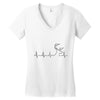 hunting heartbeat Women's V-Neck T-Shirt