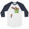 pocket red pandas 3/4 Sleeve Shirt