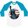 us flag 2 3/4 Sleeve Shirt