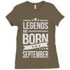 legends are born in september Ladies Fitted T-Shirt