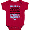 happily married to a man kicking the crap outta stomach cancer Baby Bodysuit