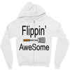 flippin awesome cooking greeting Zipper Hoodie